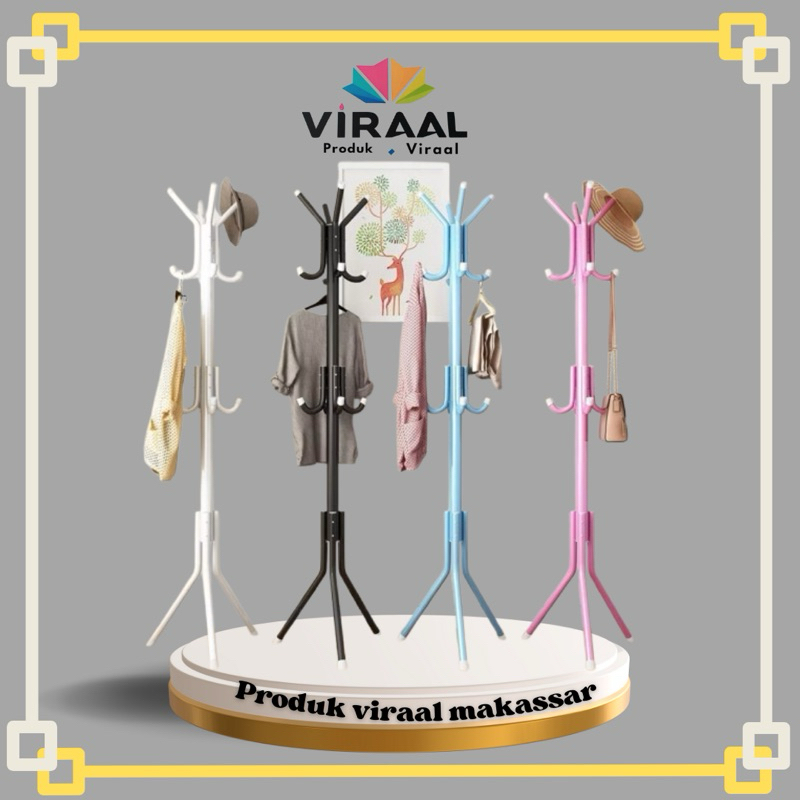 Makassar produk viral standing hanger /hanger pohon gantungan pohon/ gantungan baju gantungan tas ga