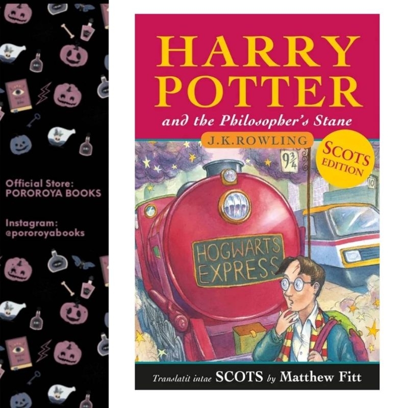 Novel HARRY POTTER AND THE PHILOSOPHER'S STONE Original Scots Edition Scottish JK Rowling Harry Pott