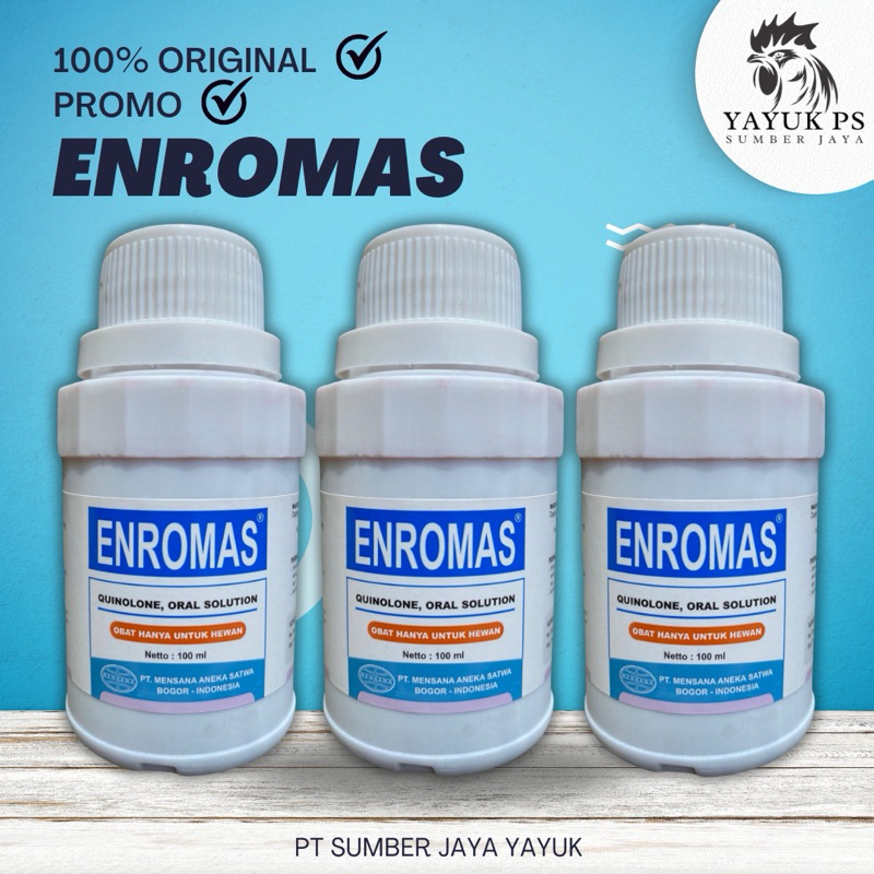 Enromas 100 ml Obat Ayam Diare CRD Snot Cholera Diare Pilek Mycoplasma