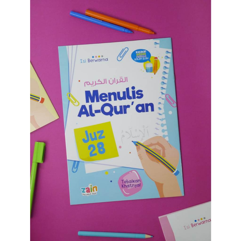 Buku menulis Al Qur'an juz 30-Latihan menulis bahasa arab untuk anak