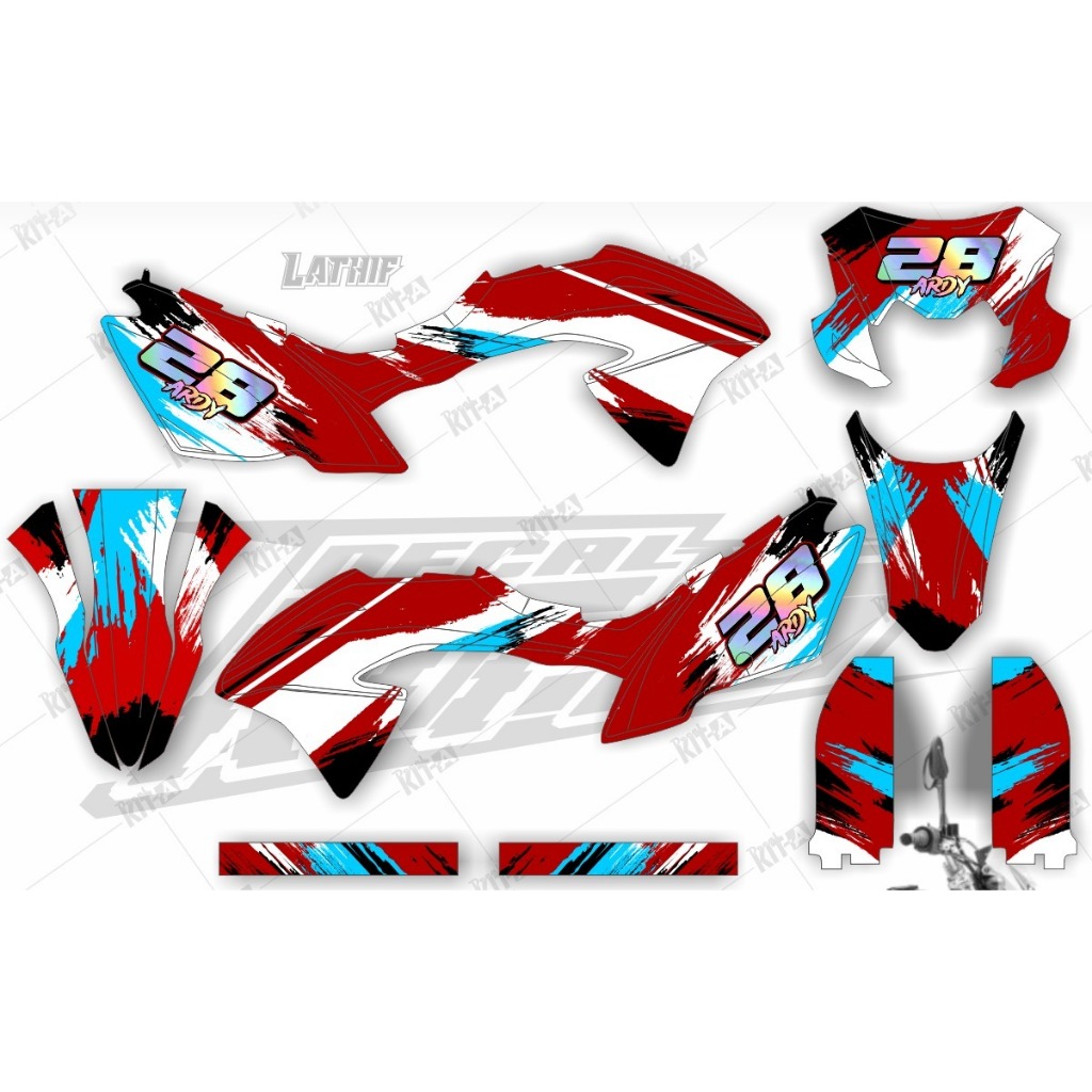 Decal sticker KLX BF 150 design terbaru Motif abstrak