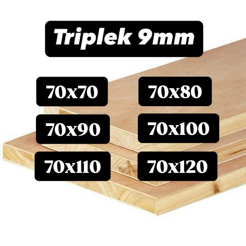 Triplek 9mm Ukuran 70cm Meranti Plywood Multiplek