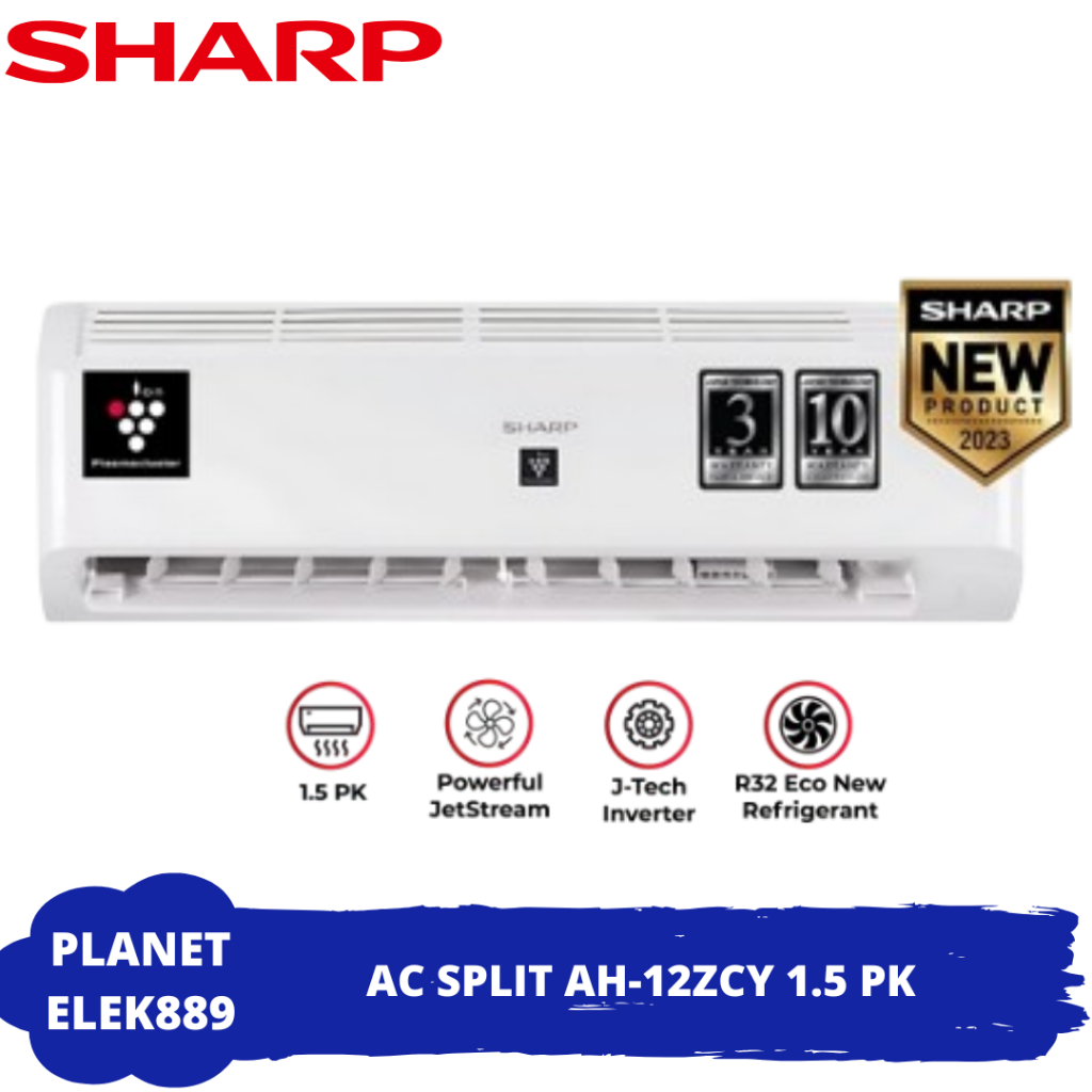 AC Split Standard Sharp AU-A12ZCY Pendingin Ruangan 1.5 PK