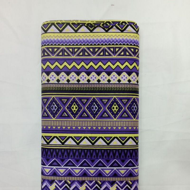 KAIN KATUN MOTIF BATIK UNGU