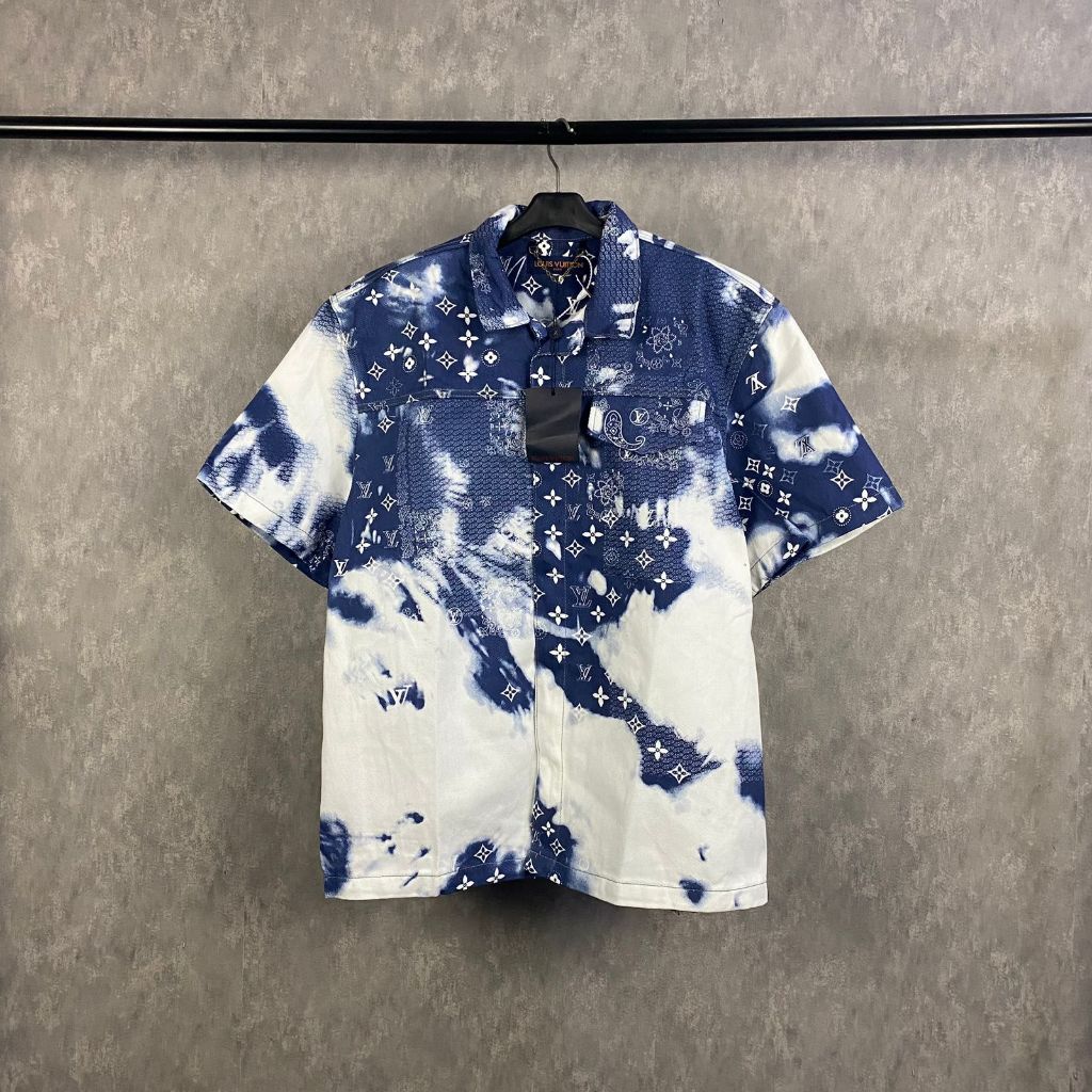 Baju Outer Louis -331 Blue Bandana Denim Shirt Baju Outer Pria & Wanita Unisex Louis -331 Blue Banda