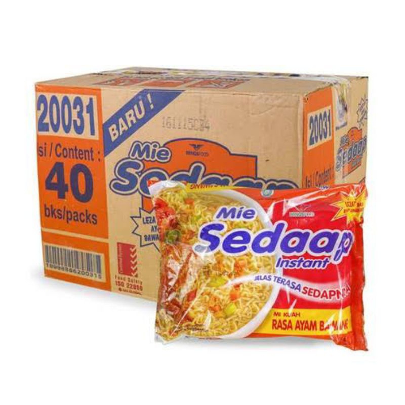 

MIE INSTAN MIE SEDAAP KUAH RASA AYAM BAWANG 1 DUS ISI 40 PCS