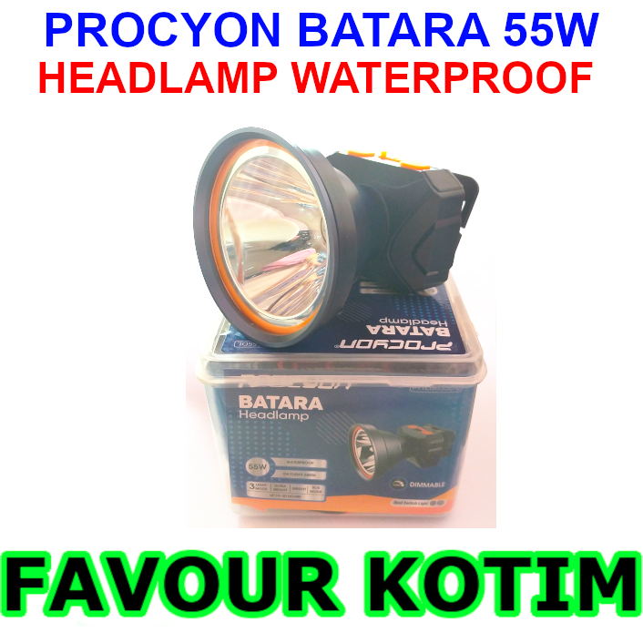 HEADLAMP SENTER KEPALA BATERAI CAS CHARGE 55W PROCYON BATARA DL 420 LED FVKOTIM