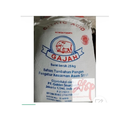 

Citric Acid atau Citrun Cap Gajah ex lokal Food grade sak 25 kg
