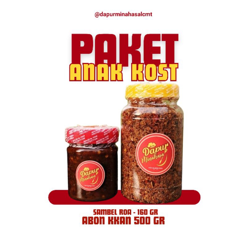 

Paket Anak Kost/Perantau - Abon Ikan Pedas (500gr) + Sambel Roa (160gr)