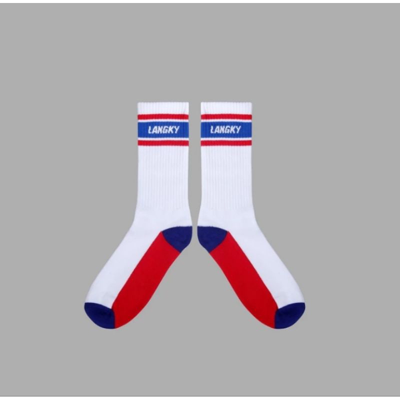 Kaos Kaki Panjang Langky ADLO STA Block Putih