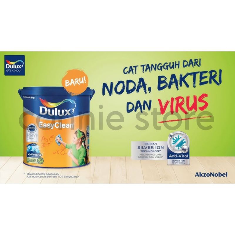 Dulux Easy Clean PUTIH 2.5liter cat dinding premium anti noda anti bakteri anti virus mudah dibersih