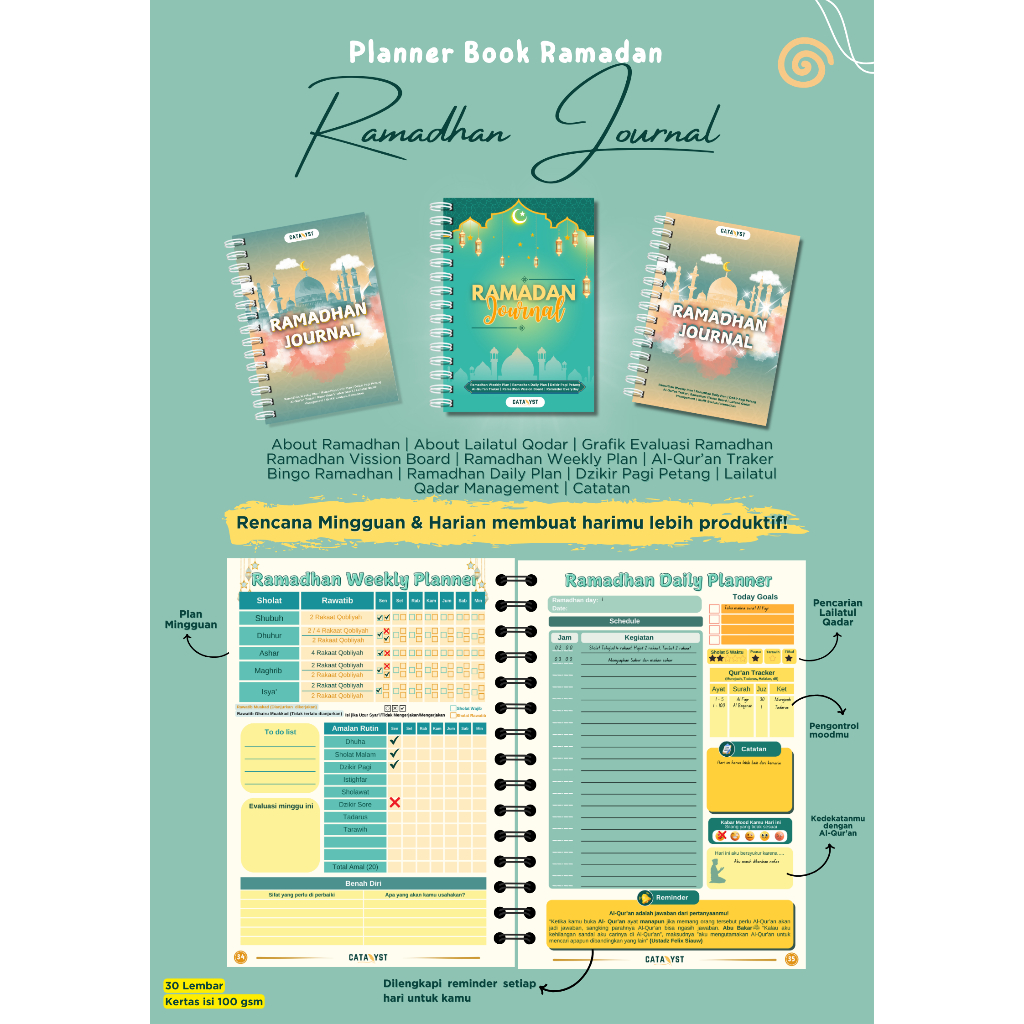 

Ramadhan jurnal/ Ramadhan Tracker/ Buku Ramadhan