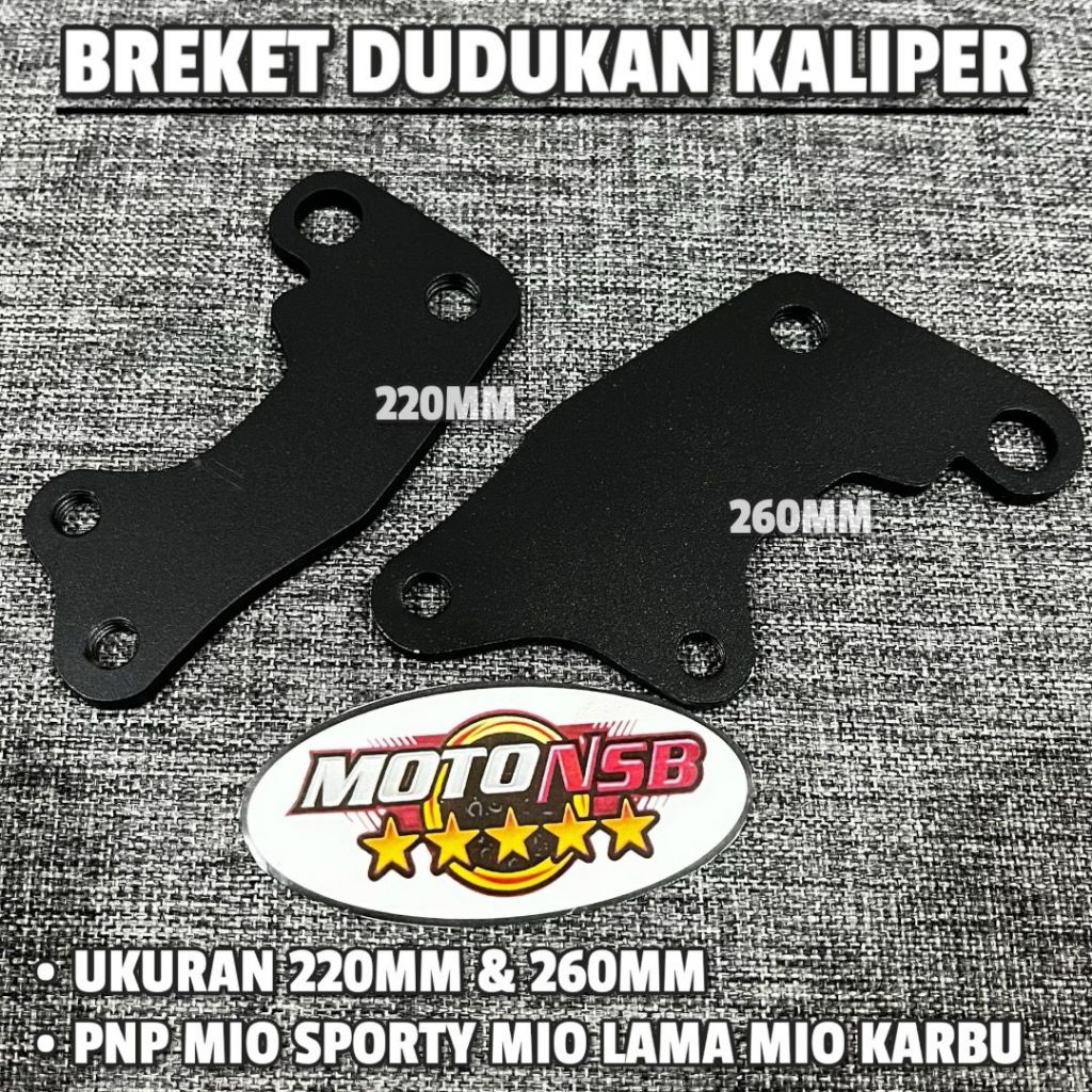 BREKET DUDUKAN KALIPER 2 PISTON SAMURAI DISC 220MM 260MM MIO KARBU MIO SPORTY MIO LAMA HS55