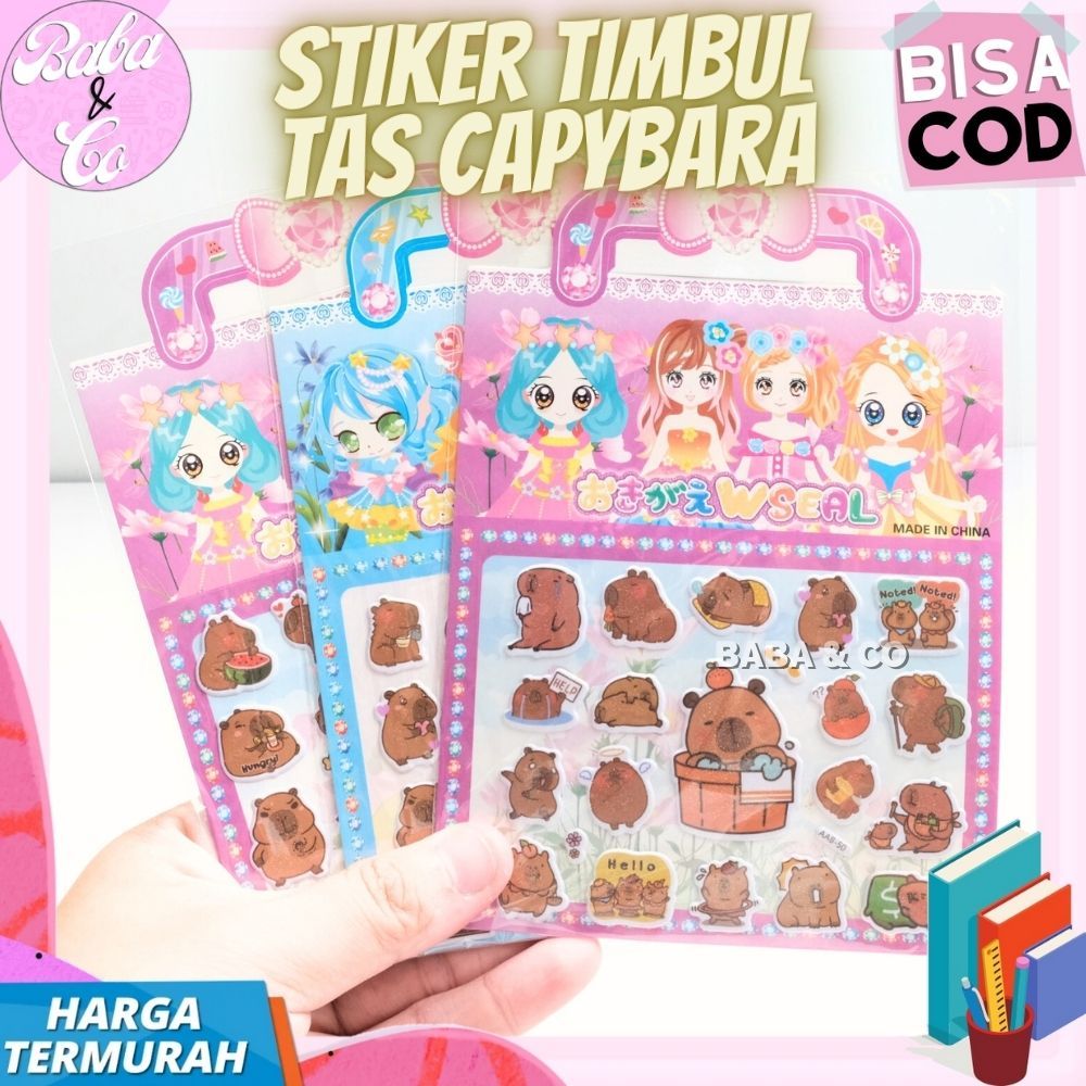 

STIKER TIMBUL 3D CAPYBARA TAS STICKER 3D TIMBUL CAPYBARA IMUT UNIK STIKER TAS 3D CAPYBARA READY COD