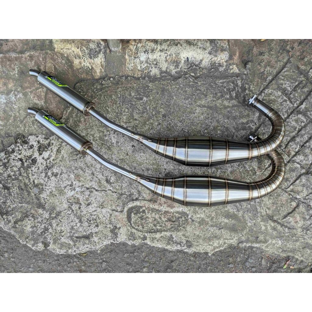 Knalpot Ninja R SMR Full Stainless - Leher Cacing