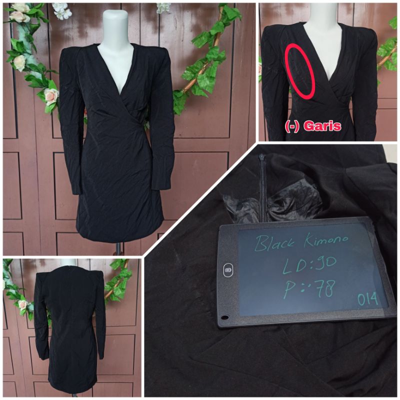 Dress Korea Black hitam