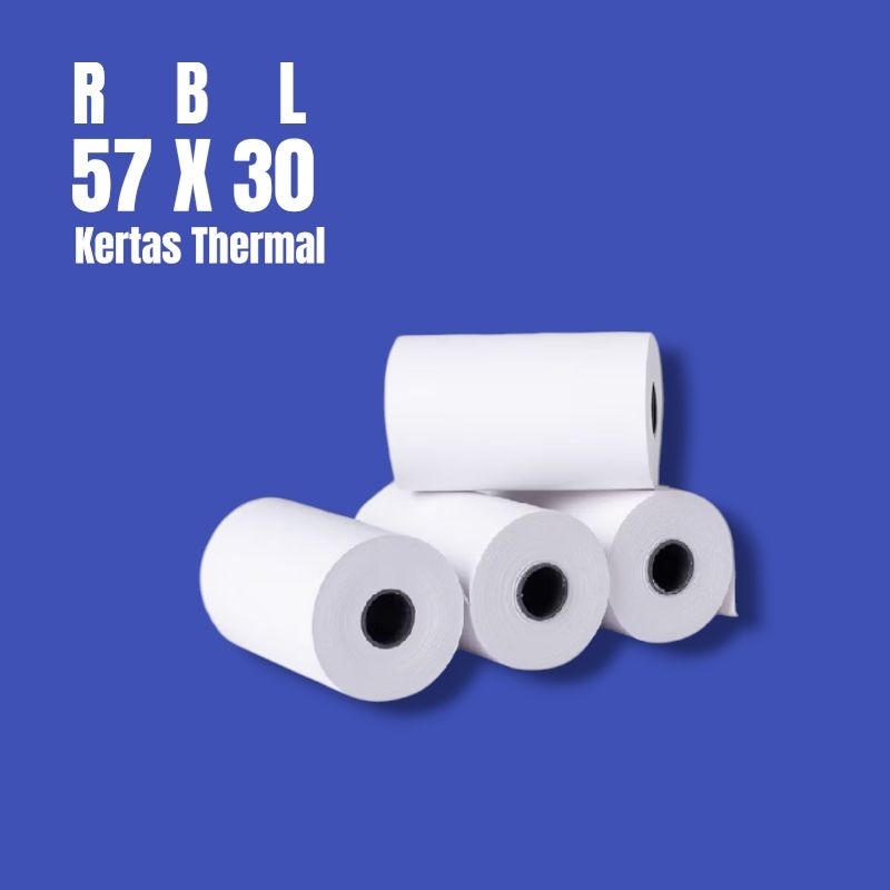 

30 Roll Kertas Thermal Murah 57x30 Edc Bluetooth 58mm