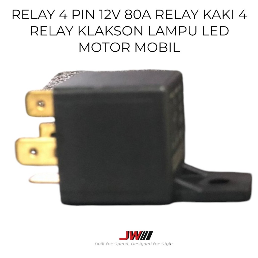 RELAY KAKI 4 12V 80A RELAY KLAKSON LAMPU LED MOTOR MOBIL RELAY