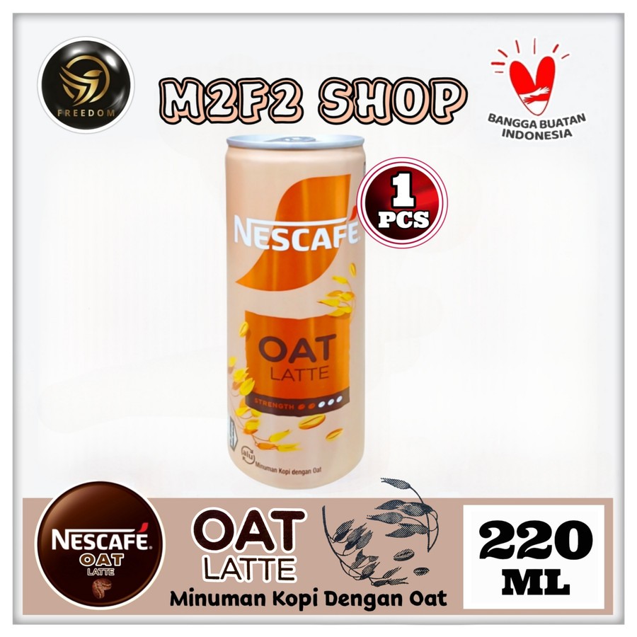 

Nescafe Coffee Ala Cafe Oat Latte Can | Kopi Susu Dengan Sereal Kaleng - 220 ml (Kemasan Satuan)