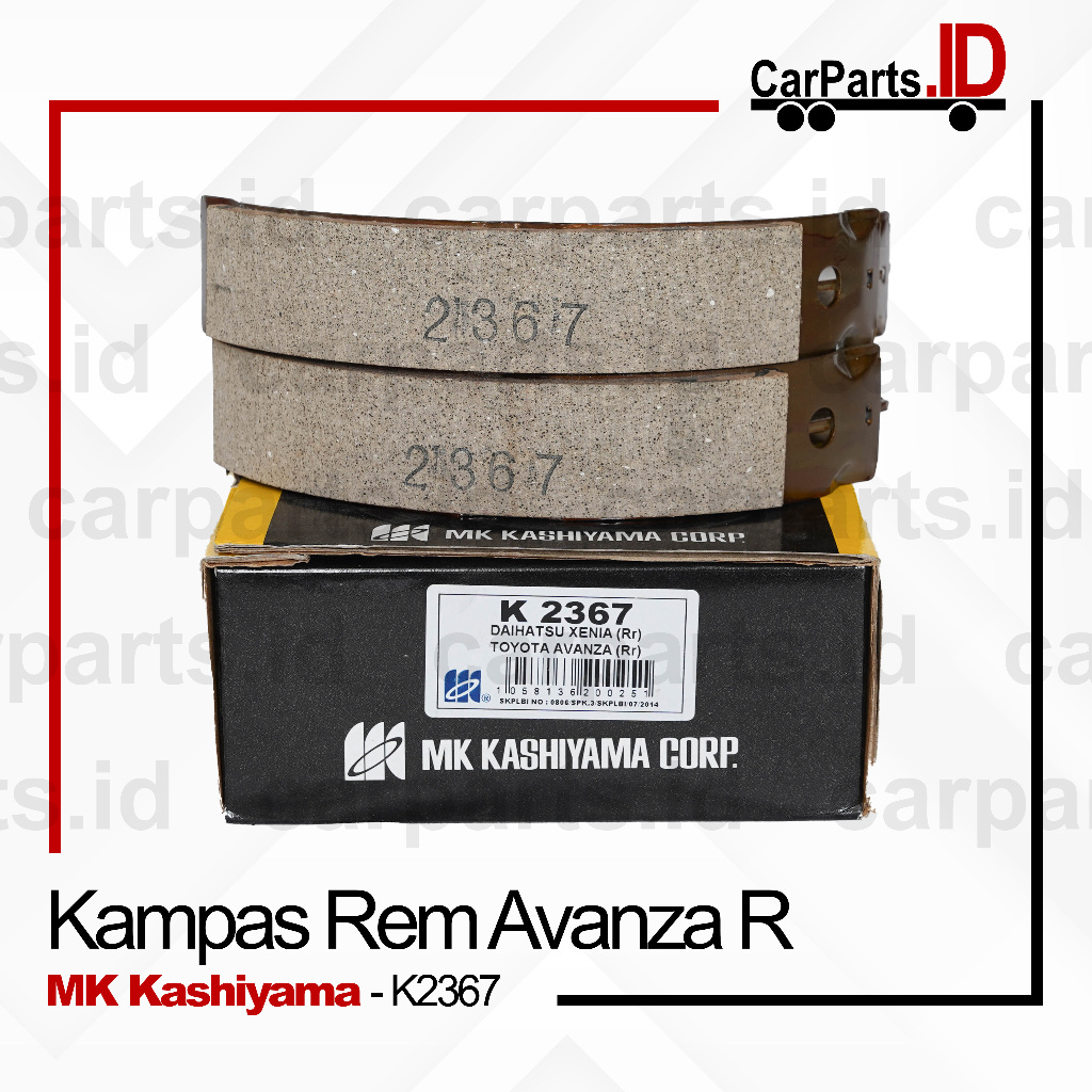 [MK Kashiyama] Kampas Rem Avanza  Belakang (Brake Shoe K2367)