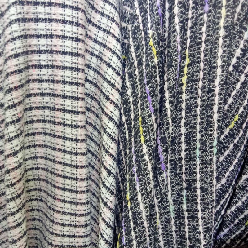 Kain Tweed Acrilik Two Tone - Kain Tweed Motif - Kain Tweed Korea - Kain Bahan Blazer - Ba
