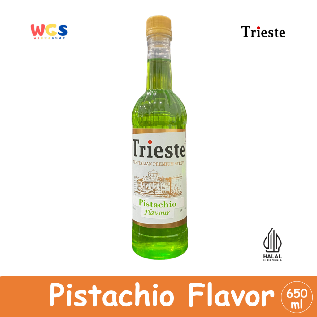 

Trieste Syrup Pistachio Premium Flavor 650ml - Halal MUI - Minuman Kekinian - Coffee - Bubble Tea