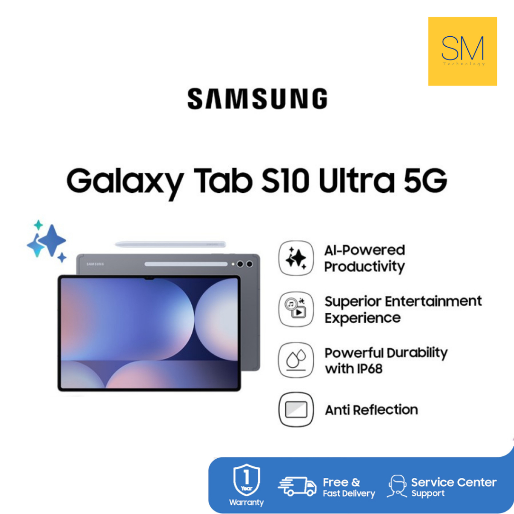 Samsung Galaxy Tab S10 Ultra [12/256GB] - Tablet AI, Tab AI, Galaxy AI, Layar besar, RAM besar