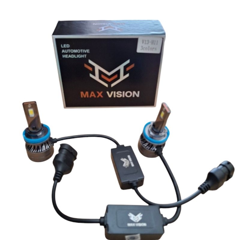 Lampu mobil led h11 3 warna max vision headlight led h11 max vision 3 warna