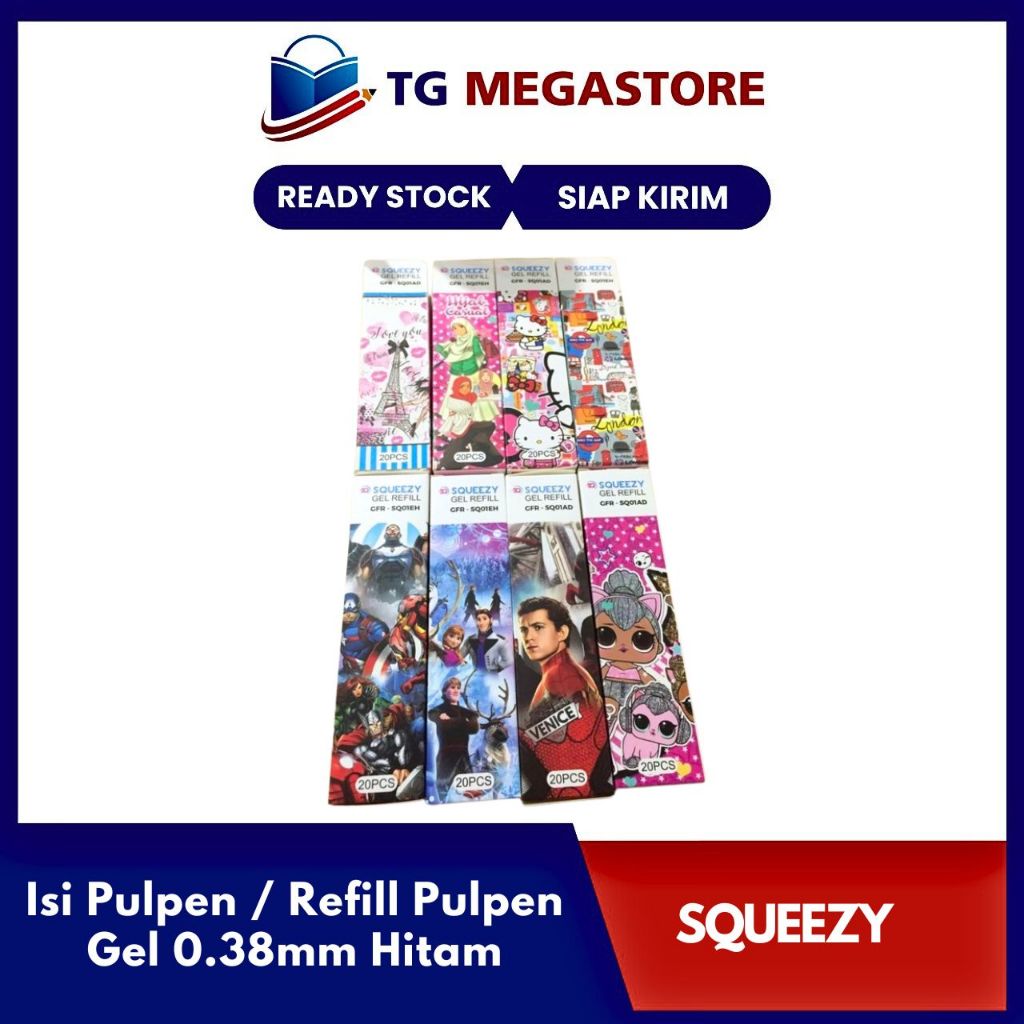 

Isi Pulpen / Refill Pulpen Gel Squeezy 0.38mm Hitam