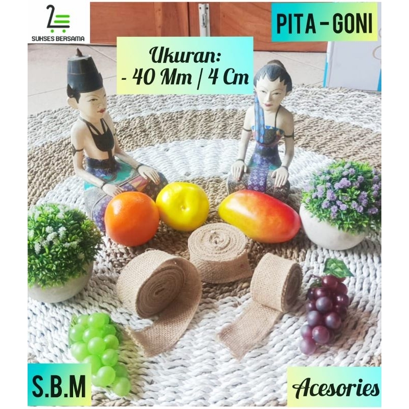 

Pita Goni 4 cm (Panjang 91 cm/ 1Yard)/Pita Karung