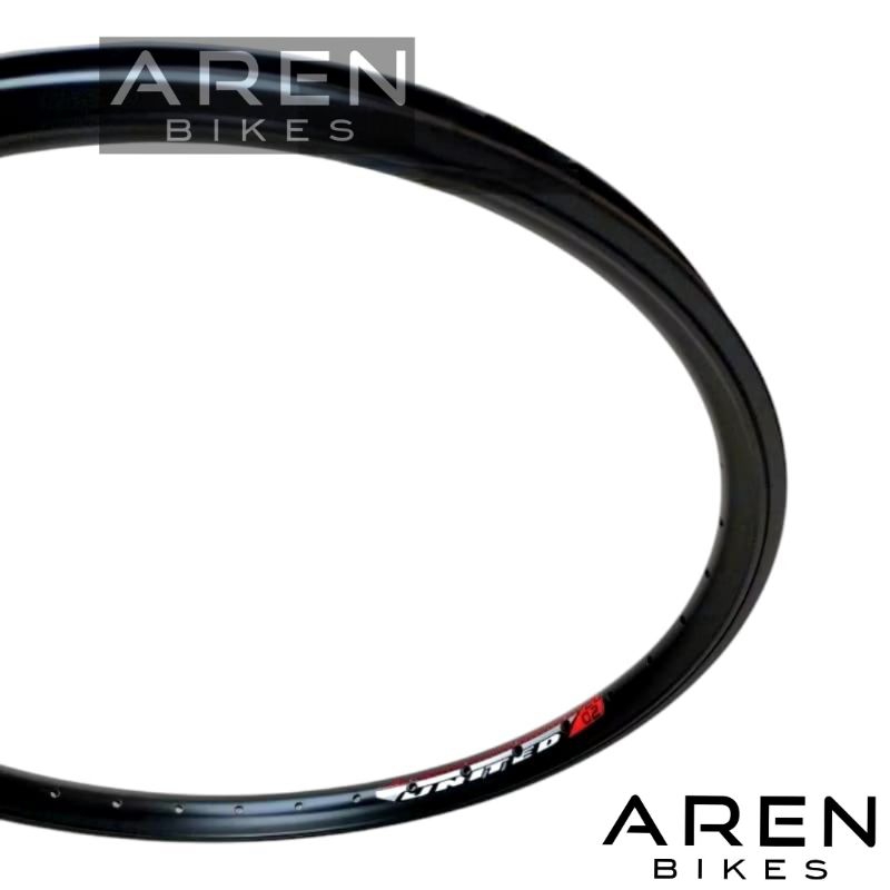 VELG SEPEDA 20 INCH UNITED 2002 DOUBLE WALL LUBANG 36 HOLE 36H HITAM ALLOY RIM RIMS VG-2002 LIPAT SE