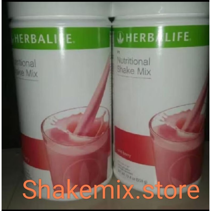 Promo 2 kaleng Herbalife Shake Mix Formula 1 rasa Wild Berry - Diet Detox - Original