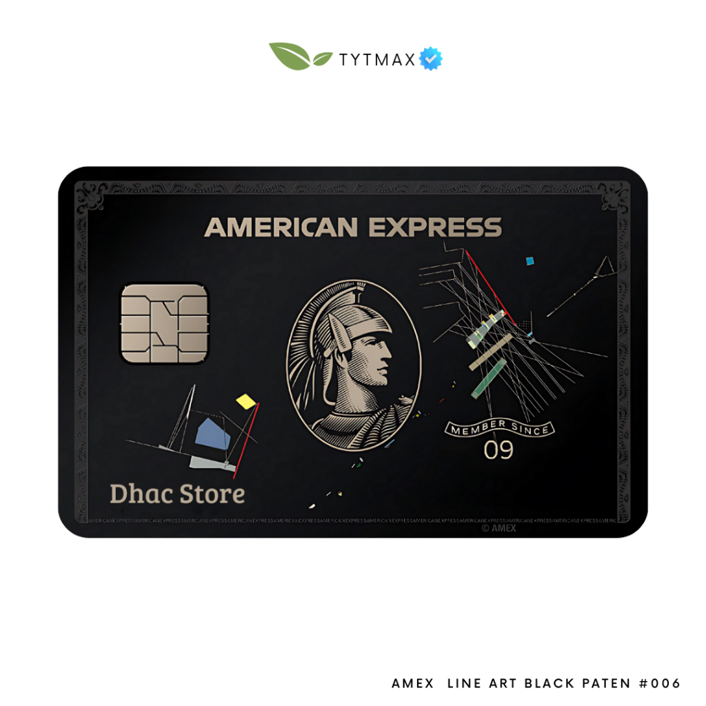 

Amex Line art black paten #006 / Dummy Credit Card / Fake Premium ID Card