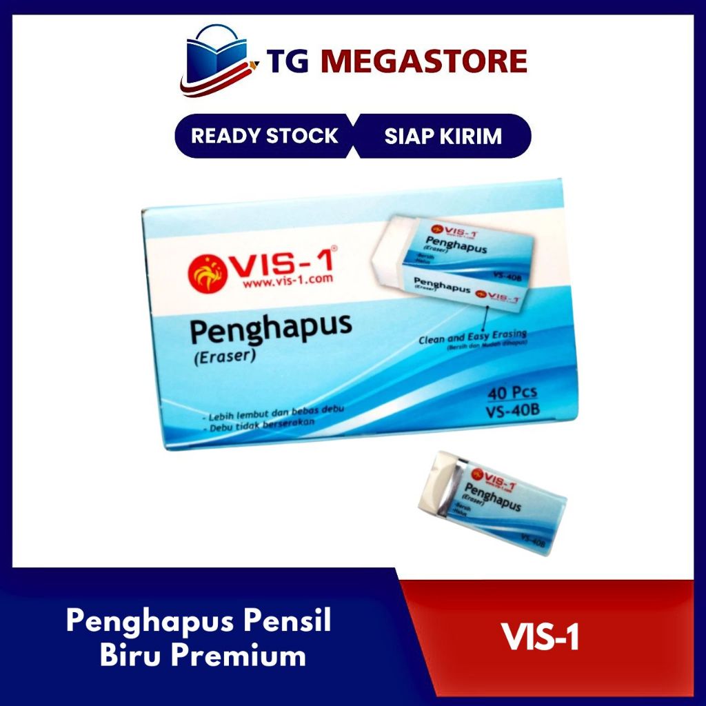 

Penghapus Pensil Vis-1 Biru Premium - VS-40B