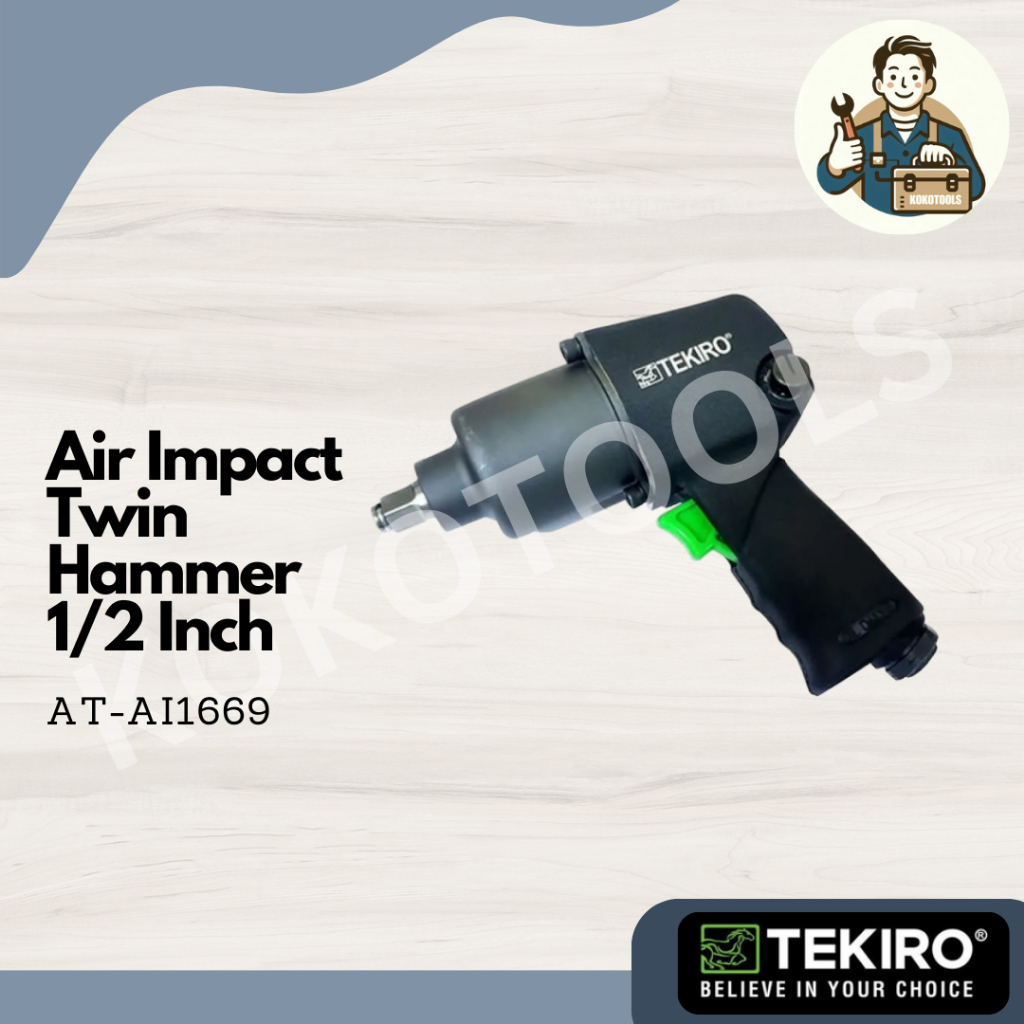 Air Impact Twin Hammer Bor Obeng Angin 1/2 Inch Tekiro