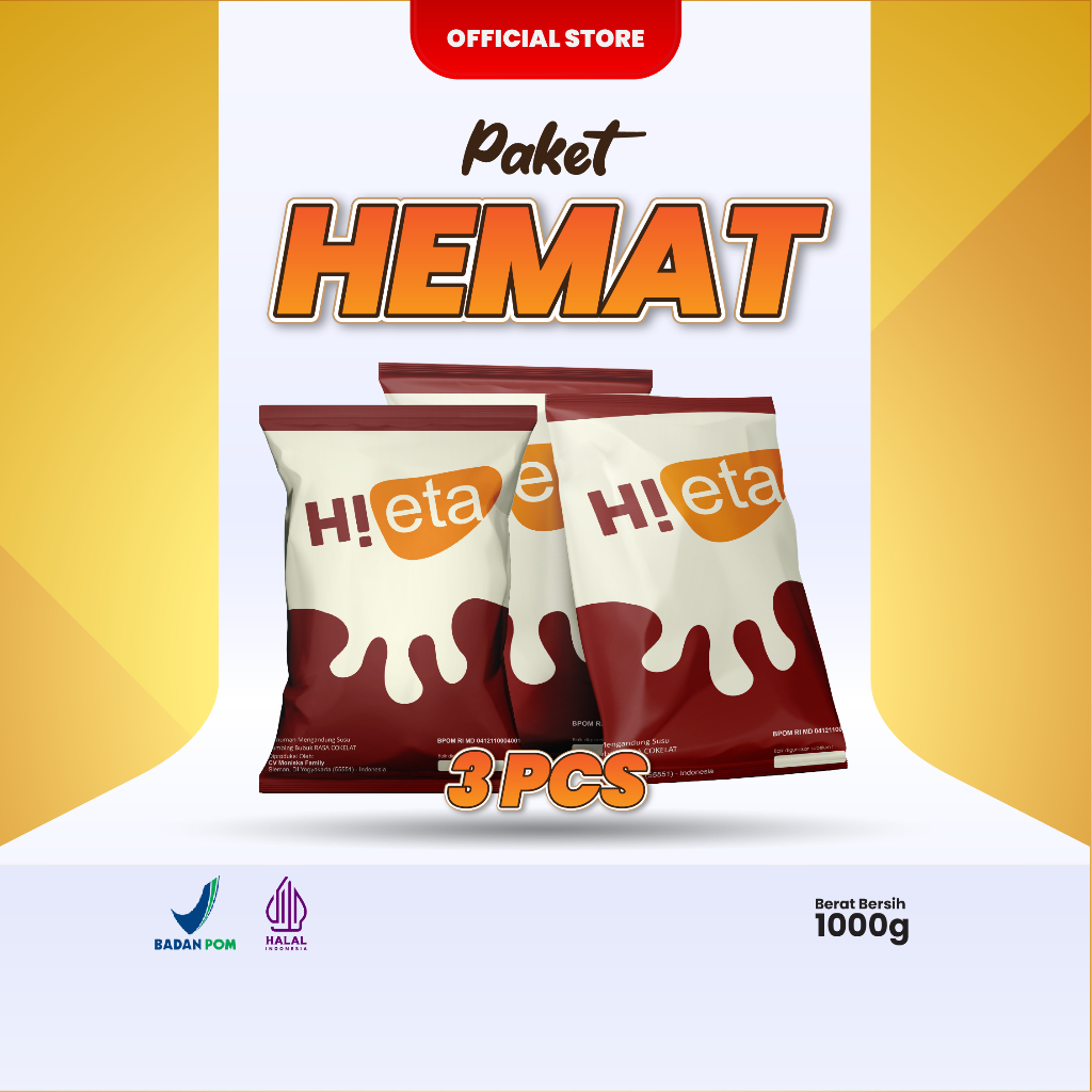 

Susu Kambing Etawa Bubuk Rasa Cokelat PAKET 3 HiEta