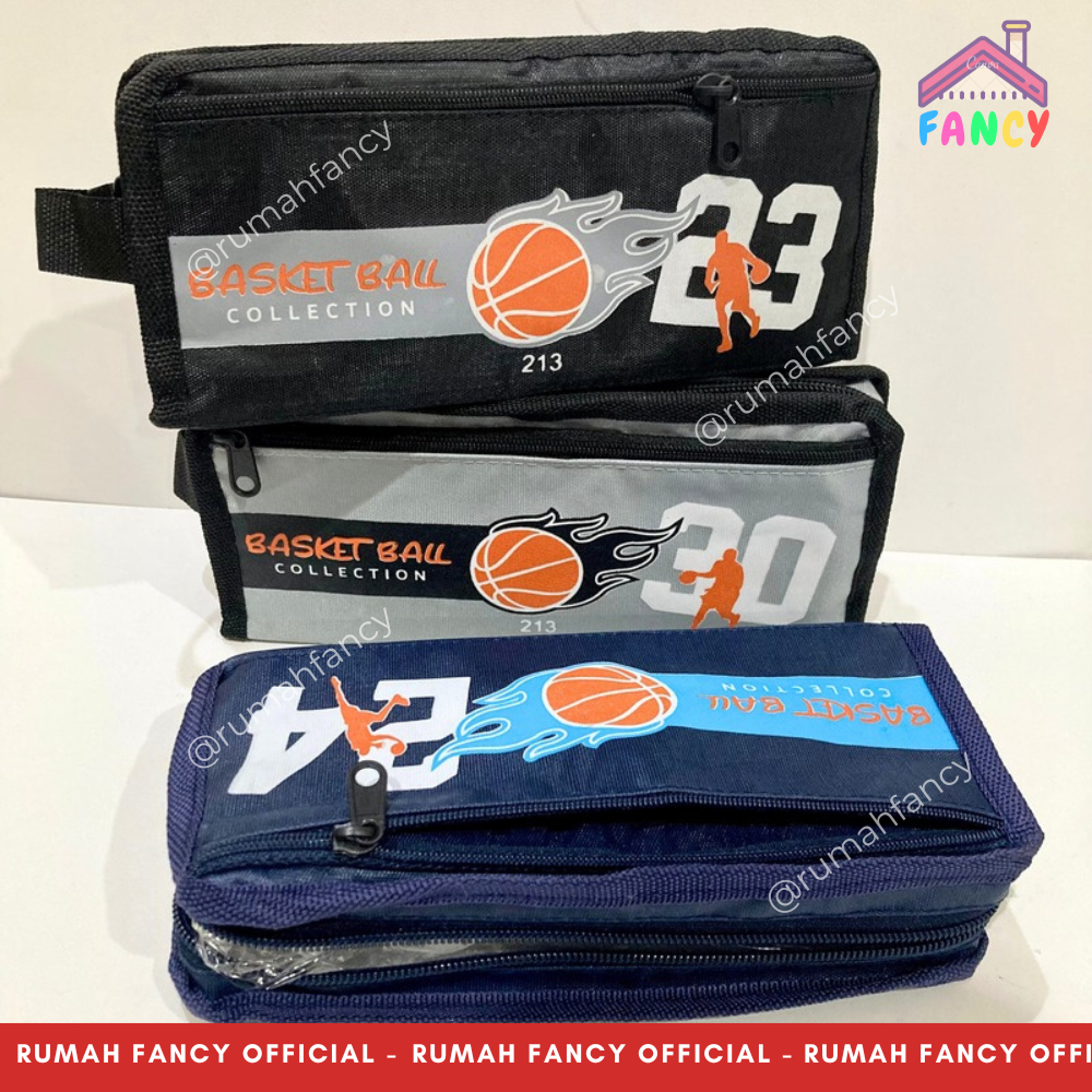 

Tempat Pensil / Kotak Pensil 2 RESLETING HD 213 Motif Basket Ball Bola Basket Bahan Kain / Tempat Pensil Anak Laki-laki Cowok Pria Elegan
