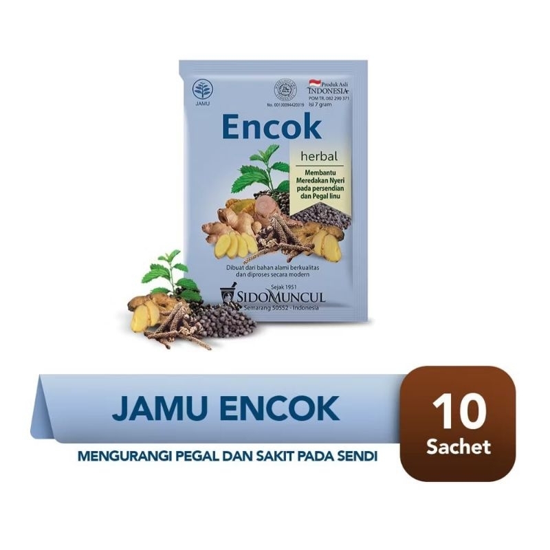 

jamu encok sidomuncul isi 10 bungkus pegel linu sendi encok