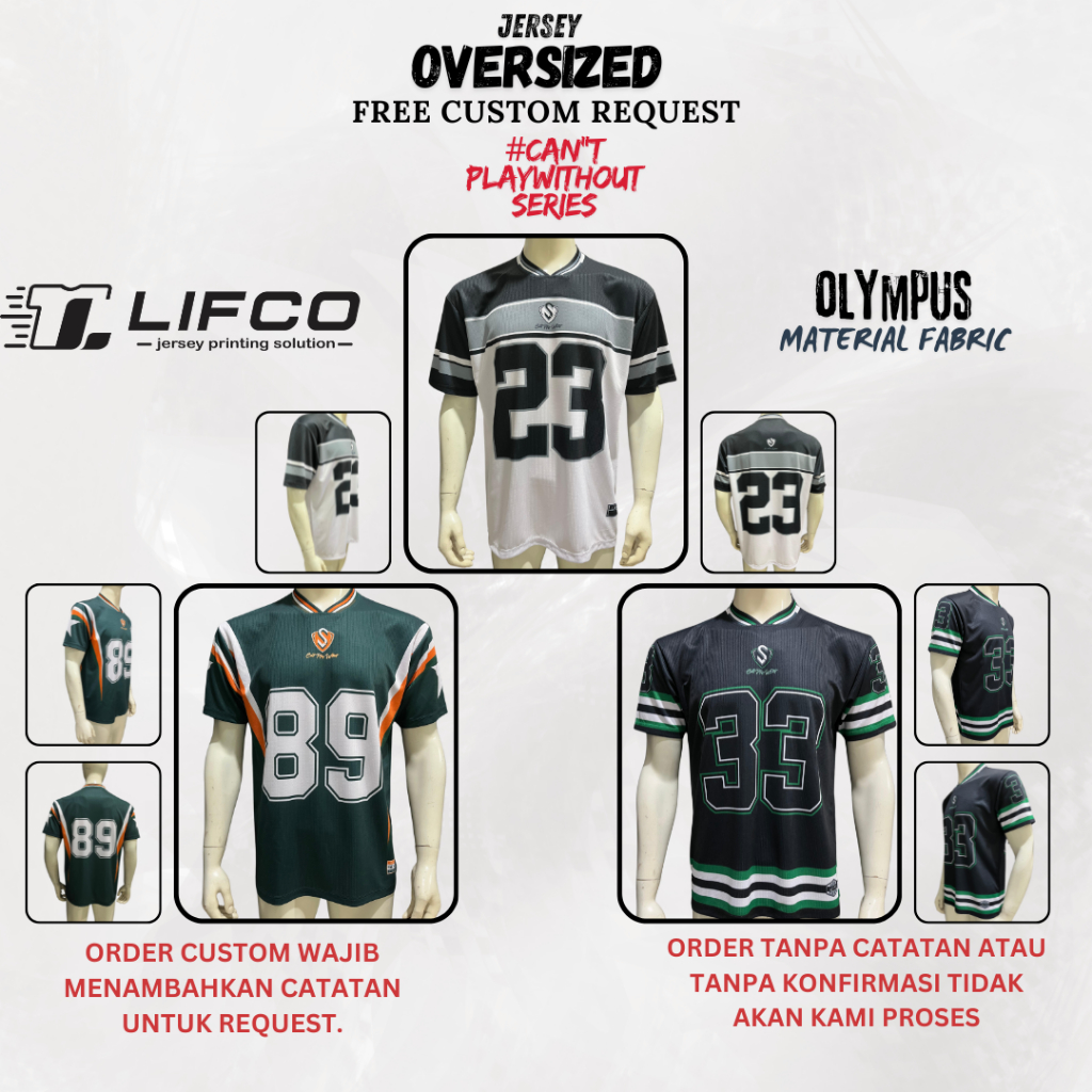 JERSEY VINTAGE STREET WEAR RUGBY OVERSIZED ORIGINAL  LIFCO SERIES FREE REQUEST (CUSTOM)