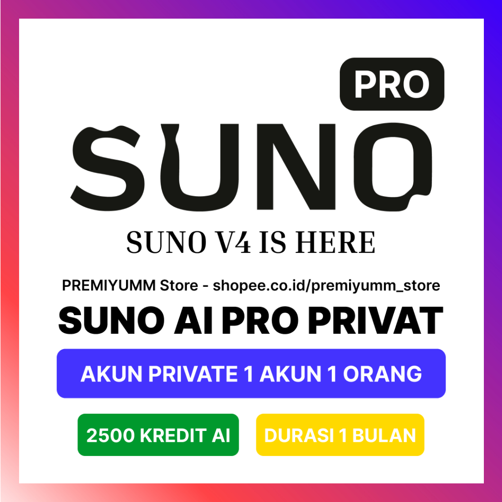 [PRIVATE] SUNO AI PRO PREMIUM | MEMBUAT LAGU DENGAN SUNO | MUSIK AI