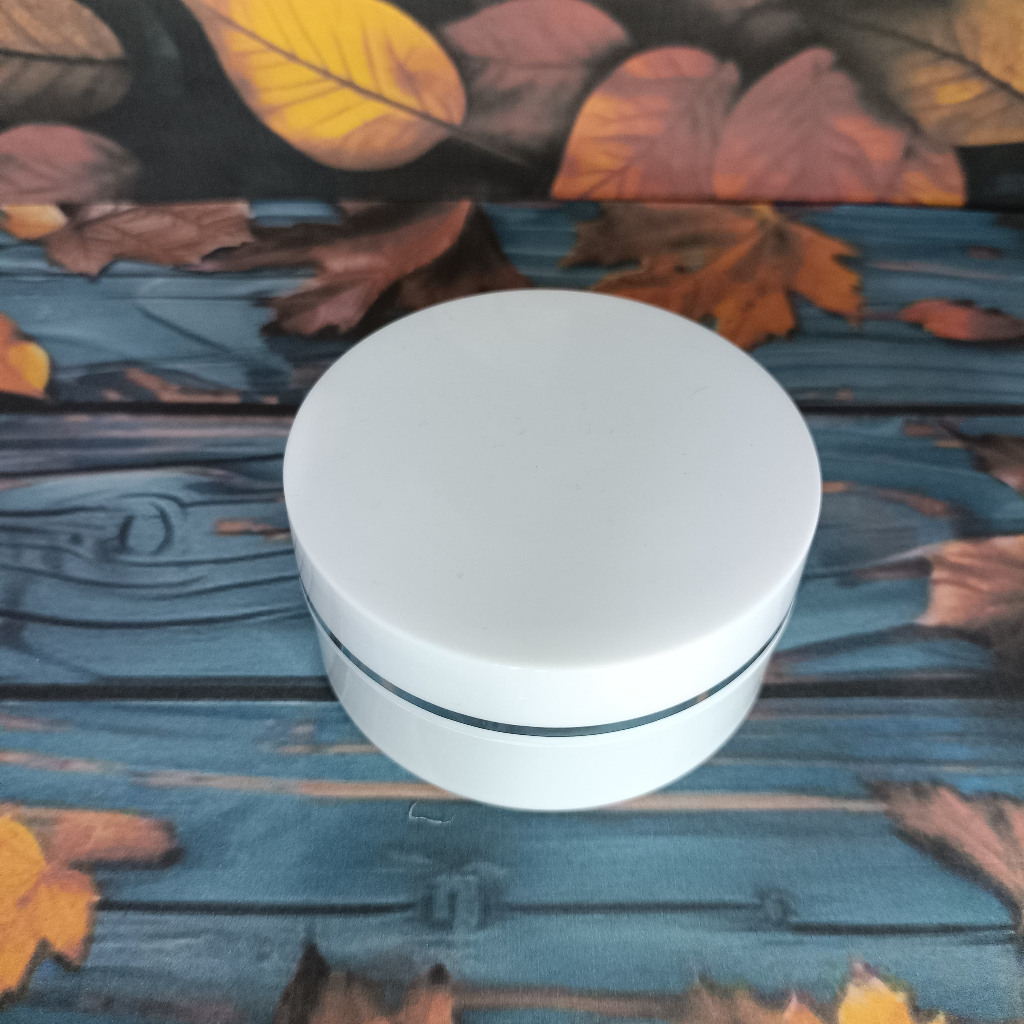 Pot Bedak Tabur Berkualitas 20Gr Putih Putih List Silver