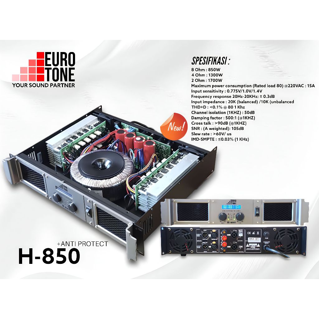 Power Amplifier EUROTONE H 850 Class H