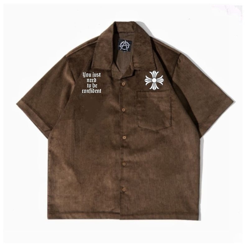 Work shirt Boxy Corduroy Brown Confident