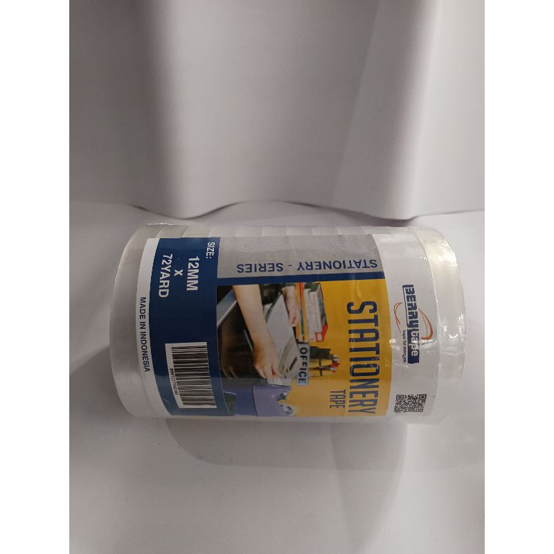 

Isolasi / Selotip Berry Bening 1/2 inch / 12mm x 72 yard isi 6roll