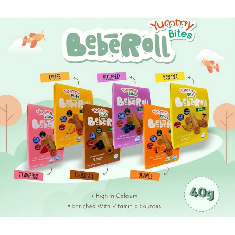 YUMMY BITES BEBEROLL 40 gr 8 BULAN +/ CEMILAN BEST SELLER / CEMILAN ANAK