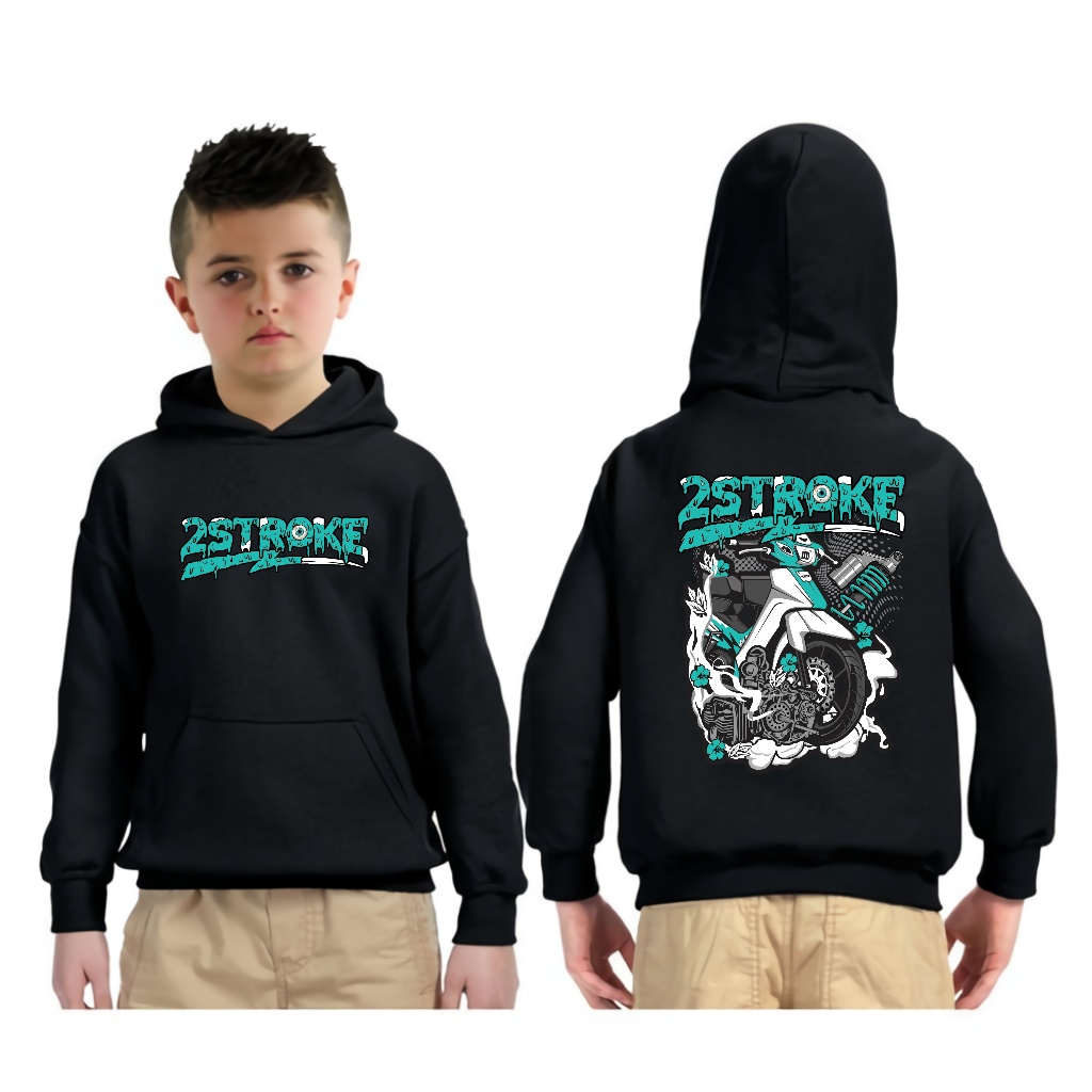 Jaket Hoodie Anak 2 Stroke Baju Distro Racing 2Stroke Two Stroke 2 Tak Motor Herex Ninja RX King Fiz