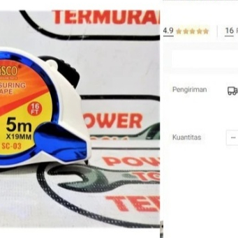 

Roll Meteran 5M ISCO Auto Stop Meter 5 Measuring Tape 5 Meter
