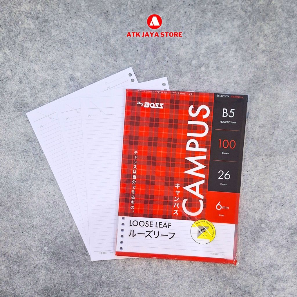 

Loose Leaf B5 isi 100 lembar GARIS BIG BOSS