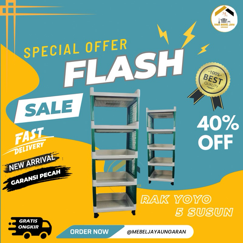 RAK YOYO SUSUN 5 PLUS RODA 4 MURAH❗️