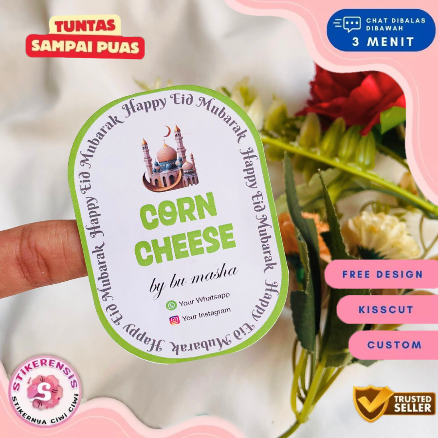 

Stiker Label Oval Untuk Kemasan Kue Toples Bungkus Plastik
